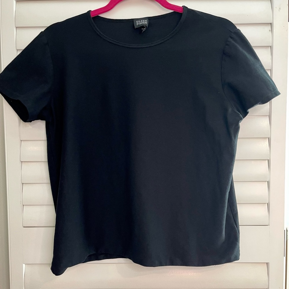 Eileen Fisher Black Top Blouse S